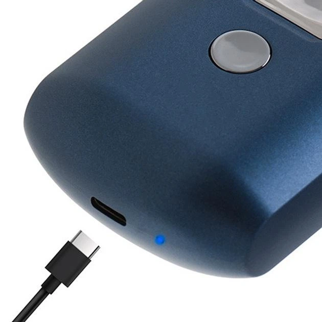Портативная,дорожная аккумуляторная бритва 2 головки+кабель USB) - изображение 2
