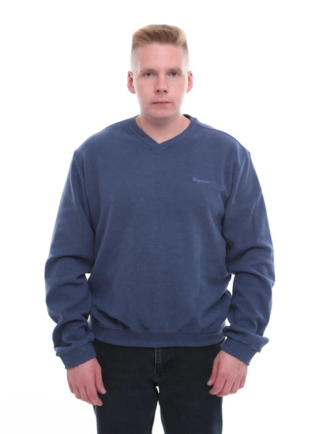 Джемпер чоловічий синій воріт мис великий розмір JP 2303-B-4-V 4XL - Фото 4 Джемпер чоловічий синій воріт мис великий розмір JP 2303-B-4-V 4XL - зображення 4