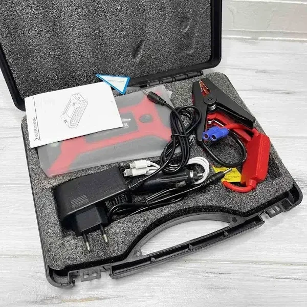 Пусковое устройство JUMPSTARTER 29B 99800 мАч 600А с фонариком и павербанком для авто и мотоциклов 160х80х30 мм Черное - изображение 5