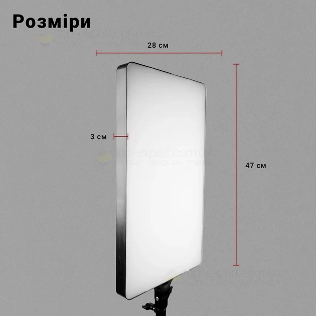 Прямокутна LED-лампа для фотостудії з пультом дистанційного керування: RL-24 - зображення 3