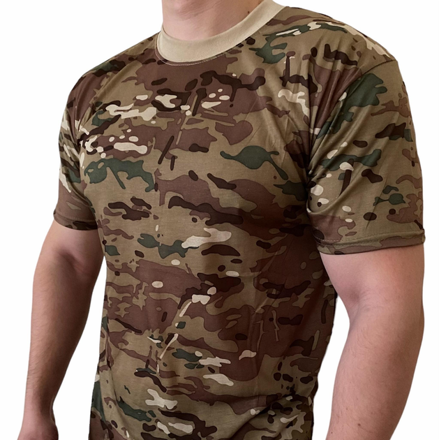 Футболка тактична 2XL 52-54 камуфляж Woodland TY-9190 - изображение 2