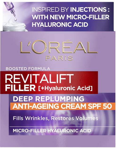 Крем для обличя L'Oreal Paris Revitalift Filler Х3 SPF 50 денний антивіковий 50 мл (3600523982745) - зображення 2