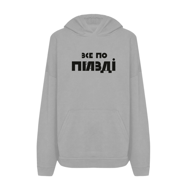 Худі з принтом ТiШОТКА Все по правді M Темно-сiрий меланж (1713644961) - Фото 1 Худі з принтом ТiШОТКА Все по правді M Темно-сiрий меланж (1713644961) - зображення 1