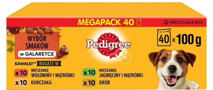 Mokra karma dla psów Pedigree Adult Wybór Smaków 40x100g (5900951267833) - obraz 1