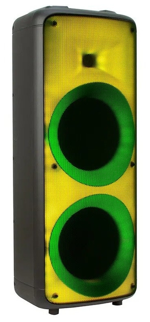 Акустична система з RGB підсвічуванням MHZ Goldteller 507-2*100W Bluetooth колонка з USB/X-BASS/+ 2 бездротових мікрофона - зображення 3