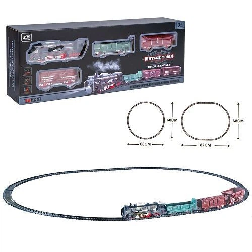 Залізна дорога на батарейках, зі світлом, в коробці 4299-86 р.41*5,1*17см –  іграшки з доставкою від ROZETKA