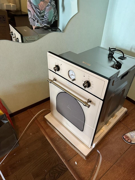 Духова шафа електрична Luxor HB 4511 Classico Champagne 7 програм + телескопічні напрямні, бежевий, шампань, слонова кістка - зображення 14