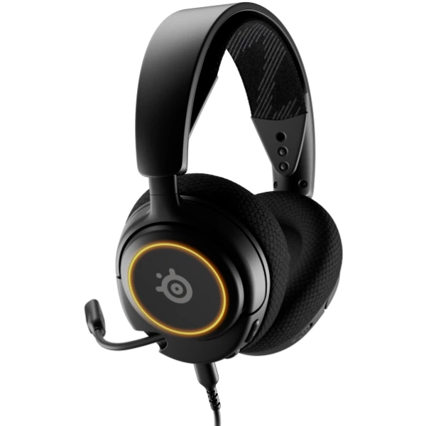 Провідні ігрові навушники з мікрофоном SteelSeries Arctis Nova 3 RGB Black MultiPlatform Black (61631) - Фото 3 Провідні ігрові навушники з мікрофоном SteelSeries Arctis Nova 3 RGB Black MultiPlatform Black (61631) - зображення 3