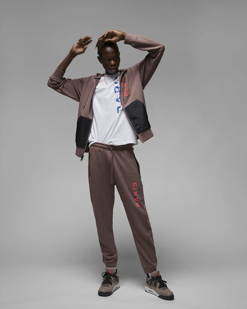 Толстовка Air Jordan X Paris Saint-Germain Full Zip-Fleece Hoodie Brown Dn6150-291 L - Фото 6 Толстовка Air Jordan X Paris Saint-Germain Full Zip-Fleece Hoodie Brown Dn6150-291 L - зображення 6