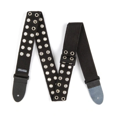 Ремінь для гітари Jim Dunlop Classic Grommet Strap (D38-19BK) - Фото 2 Ремінь для гітари Jim Dunlop Classic Grommet Strap (D38-19BK) - зображення 2