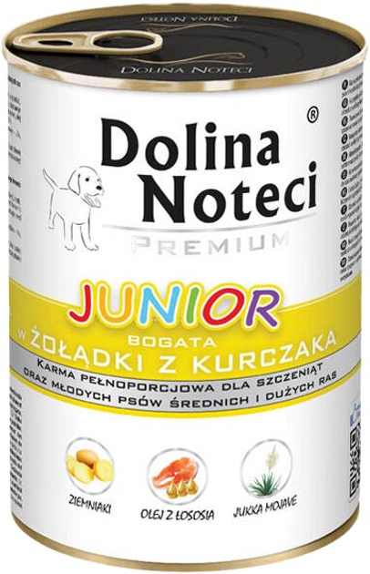 Mokra karma dla psów Dolina Noteci Premium Junior z żołądkami z kurczaka 24 x 400 g (5902921394150) - obraz 2