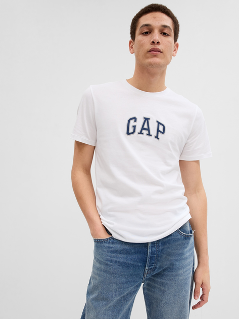 Футболка бавовняна чоловіча GAP 570044-00 XL Біла (1200119648738) - зображення 1