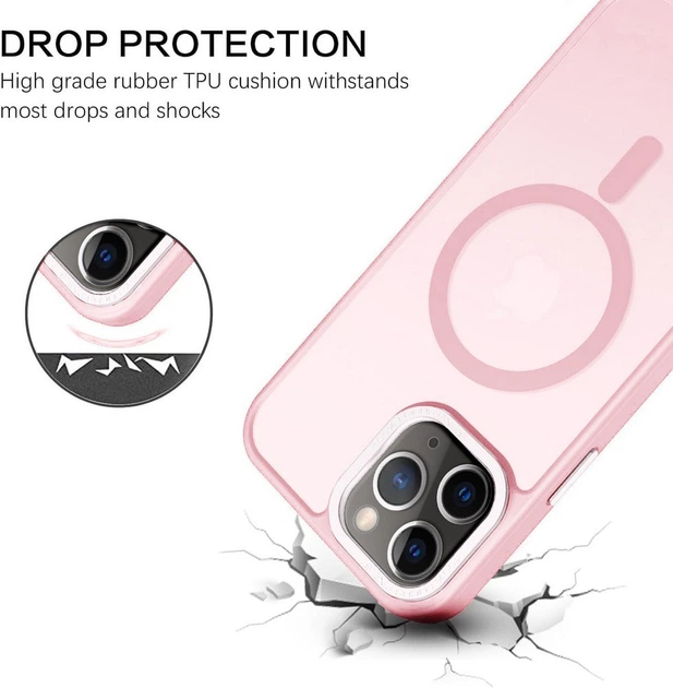 Противоударный чехол Space MagSafe iPhone 11 Pro (матовый) Pink (37921-31) - Фото 2 Противоударный чехол Space MagSafe iPhone 11 Pro (матовый) Pink (37921-31) - изображение 2