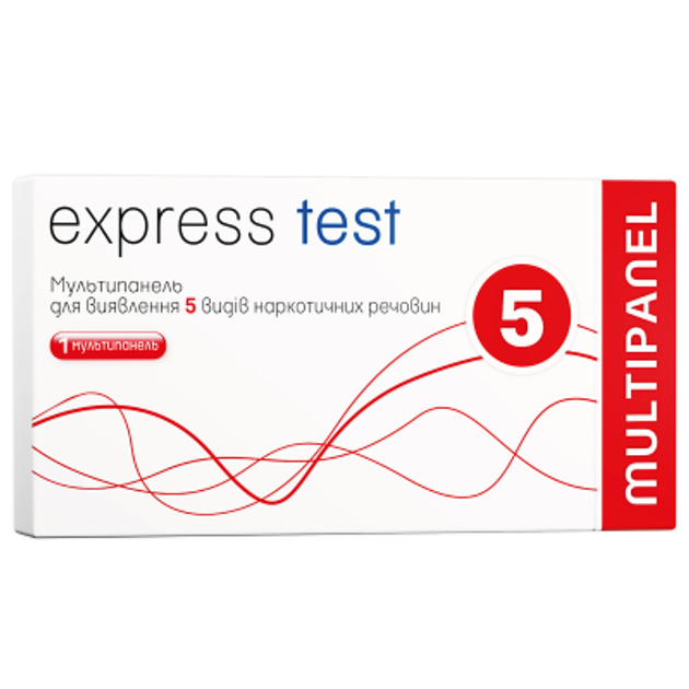 Тест на наркотики Express Test Мультипанель для визначення 5 видів наркотичних речовин (7640162322805) - зображення 1