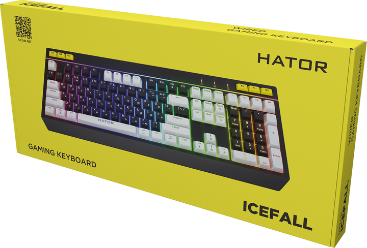 Клавіатура Hator Icefall підсвітка, чорно-біла (HTK400UA_BK) 296570 - изображение 6