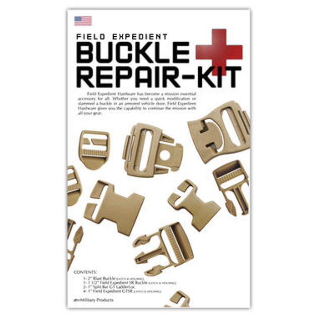 Ремкомплект - фурнітура USGI MOLLE Field Expediant Hardware Buckles Repair Kit Тан (Tan) - зображення 1