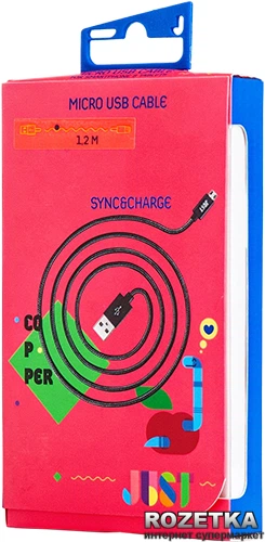 Кабель Just Copper Micro USB Cable 1.2 м Black (MCR-CPR12-BLCK) - Фото 3 Кабель Just Copper Micro USB Cable 1.2 м Black (MCR-CPR12-BLCK) - изображение 3