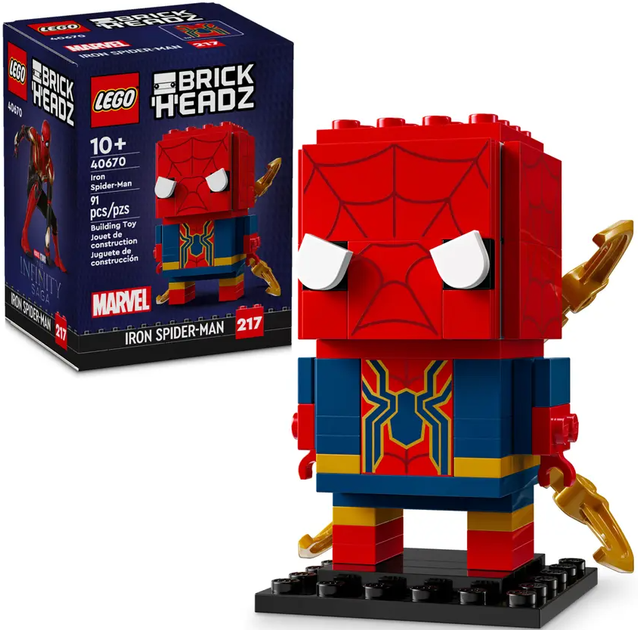 Zestaw klocków LEGO Marvel Iron Spider-Man 91 element (40670) - obraz 1