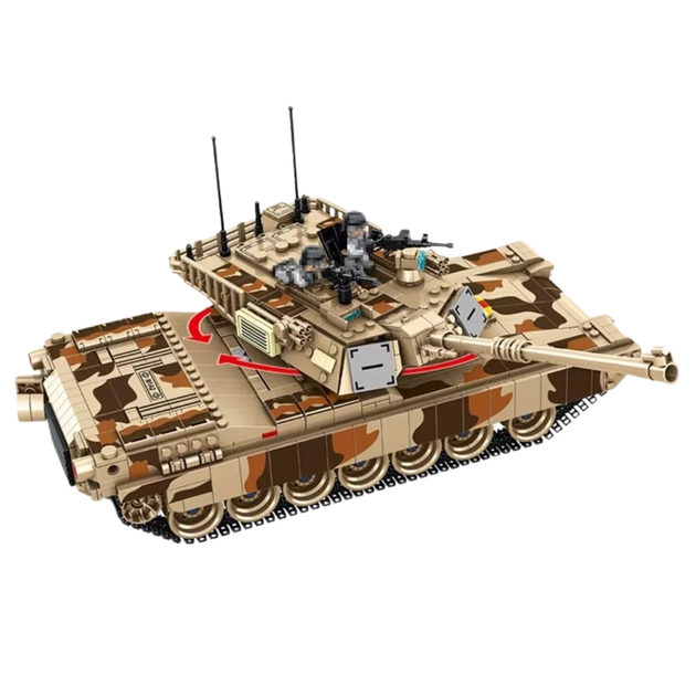 Конструктор детский игровой военный танк M1A2 Abrams на 1630 деталей - Фото 4 Конструктор детский игровой военный танк M1A2 Abrams на 1630 деталей - изображение 4