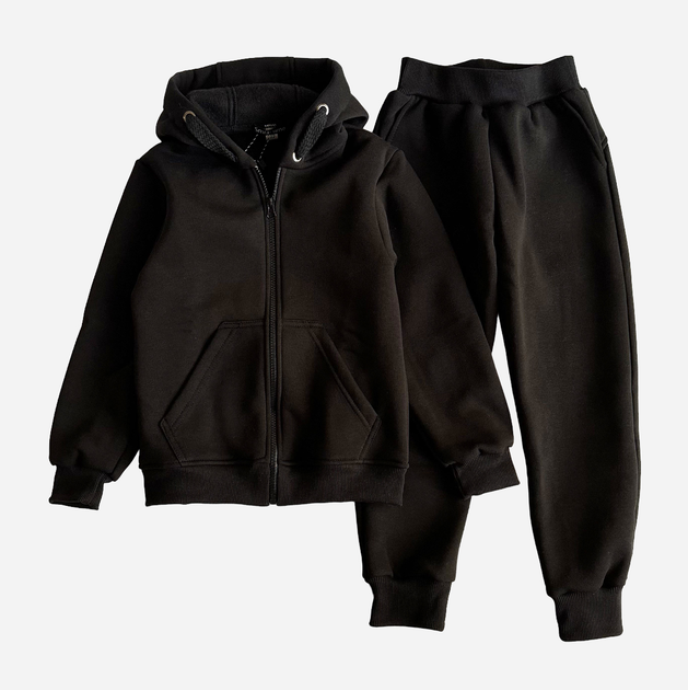 Детский теплый спортивный костюм (толстовка+штаны) для девочки Smile Time Comfort Black ZT3-21-1.1-1 110 см Черный (st_2000000204390) 