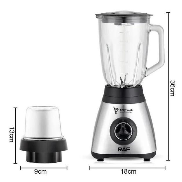Блендер стационарный RAF R.302 с кофемолкой 1.5L 850W Silver-Black (3_05500) - изображение 5