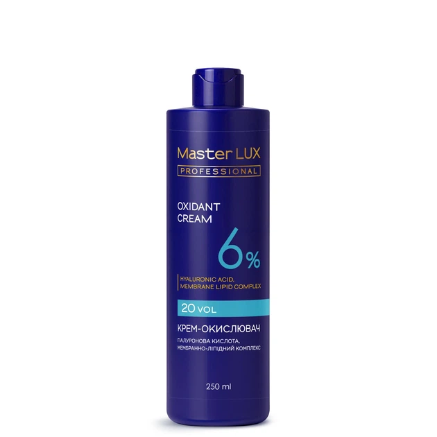 Крем-окислювач Master LUX professional 6% 250 мл - Фото 1 Крем-окислювач Master LUX professional 6% 250 мл - зображення 1