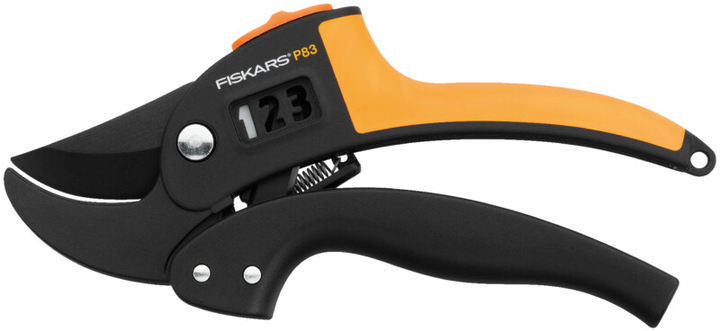 Секатор з храповим механізмом Fiskars PowerStep Р83 (6411501116703) - зображення 1