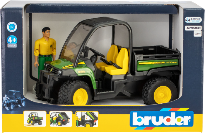 Набор игрушечный Bruder Автомобиль John Deere Gator XUV 855D с фигуркой (2490) - изображение 9
