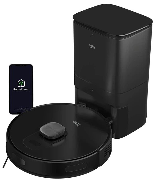 Робот-пилосос миючий Beko RoboSmart VRR80214VB Black Функція миття підлоги Станція очищення Створення картки приміщення 65 дБ - Фото 1 Робот-пилосос миючий Beko RoboSmart VRR80214VB Black Функція миття підлоги Станція очищення Створення картки приміщення 65 дБ - зображення 1
