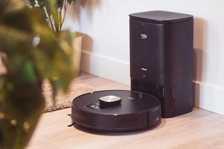 Робот-пилосос миючий Beko RoboSmart VRR80214VB Black Функція миття підлоги Станція очищення Створення картки приміщення 65 дБ - Фото 10 Робот-пилосос миючий Beko RoboSmart VRR80214VB Black Функція миття підлоги Станція очищення Створення картки приміщення 65 дБ - зображення 10