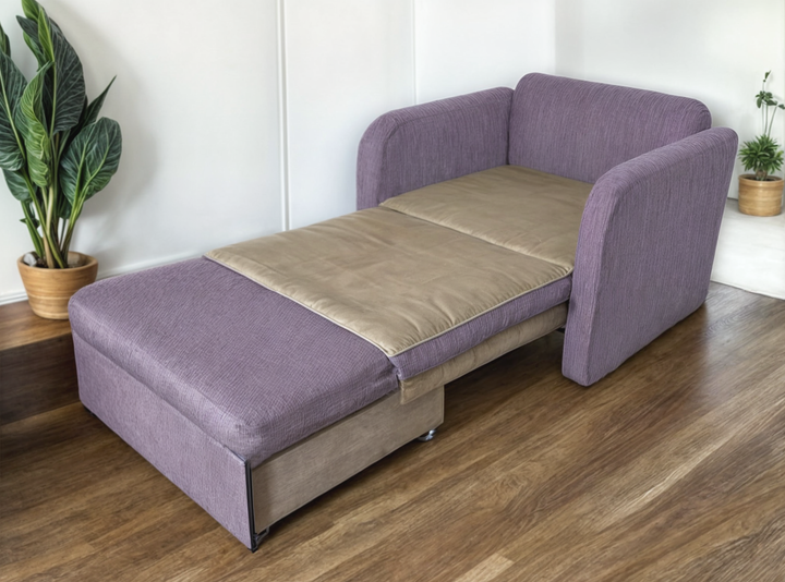 Диван для гостиной Tobi Sho Юниор-1.4 раскладной мягкий велюр Magic Dusty Violet, 1580х800х800 мм - изображение 3