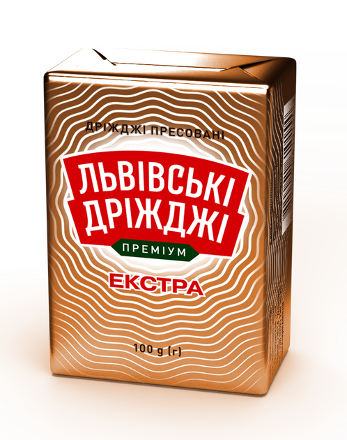 Дріжджі пресовані Львівські дріжджі Екстра 27 шт х 100 г - Фото 1 Дріжджі пресовані Львівські дріжджі Екстра 27 шт х 100 г - зображення 1