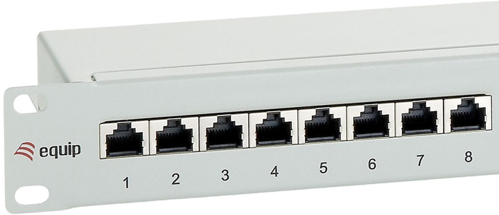 Патч-панель Equip 19" 1U CAT6 24xRJ45 у зборі для серверної шафи/стійки Light Gray (4015867109052) - зображення 3