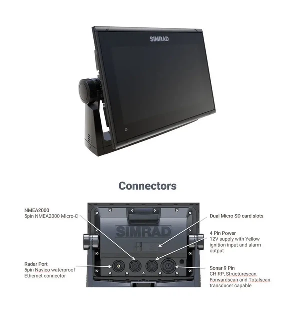Эхолот-картплоттер Simrad GO 9 XSE ROW с 9-дюймовым трансдьюсером Active Imaging 3-in-1 - изображение 5