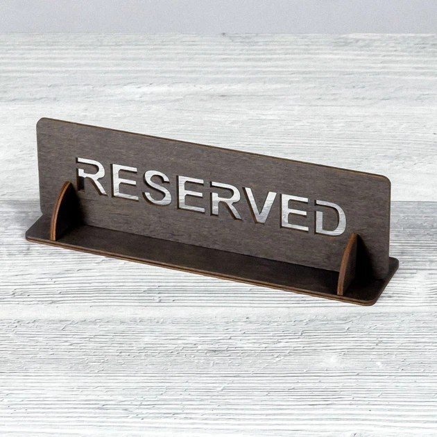 Резерв стола RESERVED 50х200х60мм - изображение 6