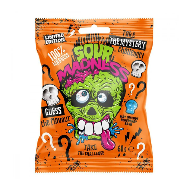 Леденцы кислые Sour Madness Mystery в виде черепа 60 г от продавца