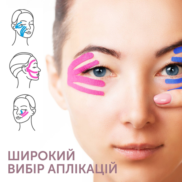 Кінезіо тейп для обличчя Mighty-X Beauty Tape - 5 см х 5 м Кінезіотейп - The Best USA Kinesiology Tape Бежевий - зображення 2