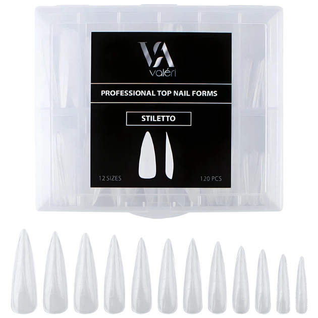 Верхні форми для нарощування VALERI Top Nail Forms Stiletto Стилет - Фото 1 Верхні форми для нарощування VALERI Top Nail Forms Stiletto Стилет - изображение 1