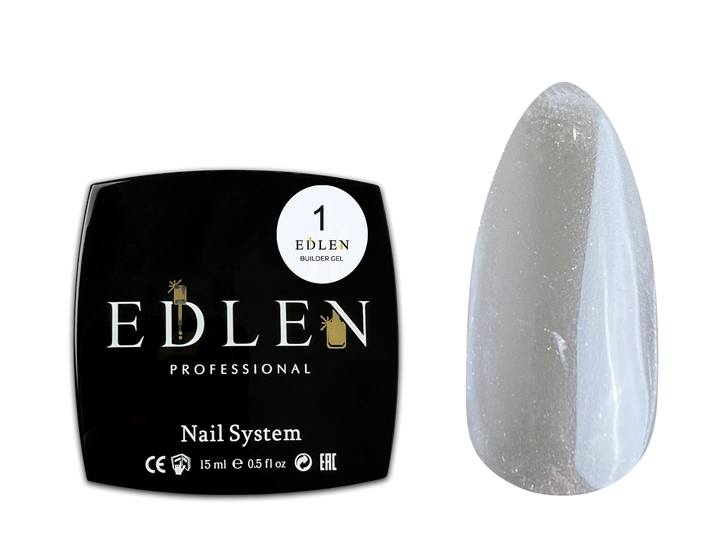 Моделюючий гель EDLEN Builder Gel №01 15 мл - Фото 1 Моделюючий гель EDLEN Builder Gel №01 15 мл - зображення 1