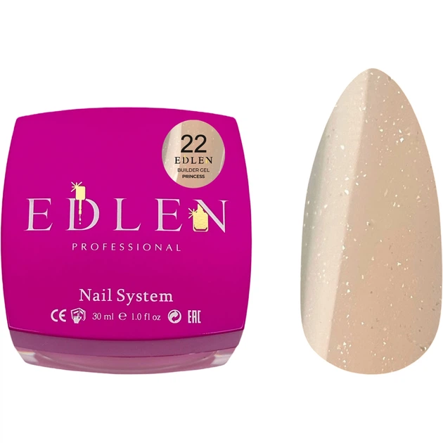 Моделюючий гель EDLEN Builder Gel Princess №22 30 мл - Фото 1 Моделюючий гель EDLEN Builder Gel Princess №22 30 мл - изображение 1
