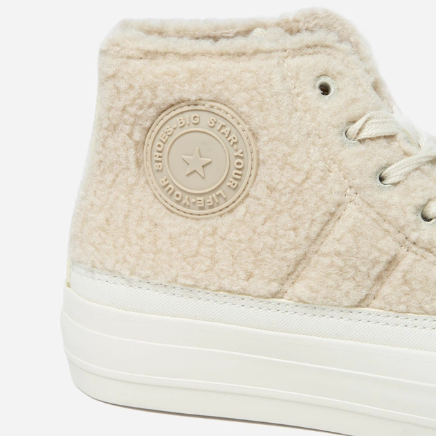 Жіночі кеди високі Big Star Oo274A444 801 41 Бежеві (5900714812775) - зображення 3
