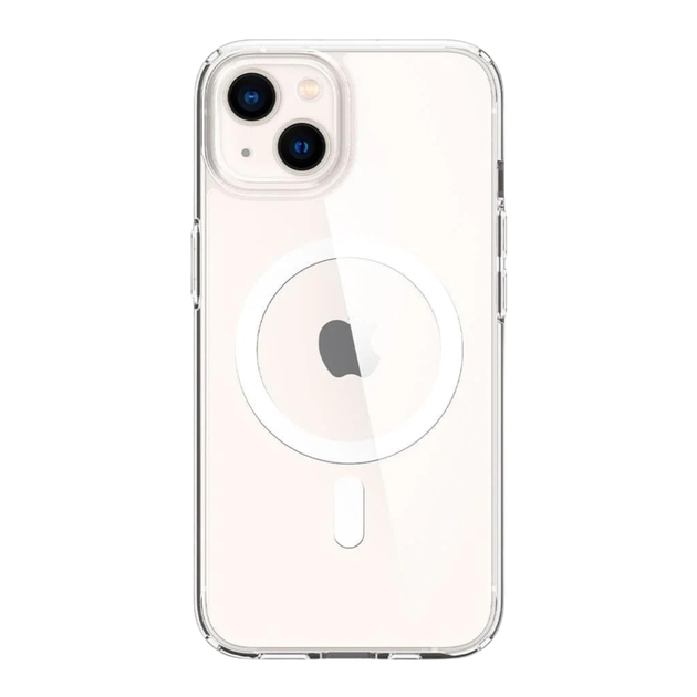 Чохол - накладка TPU+PC Spigen Ultra Hybrid with Magsafe для iPhone 13 transparent - зображення 4