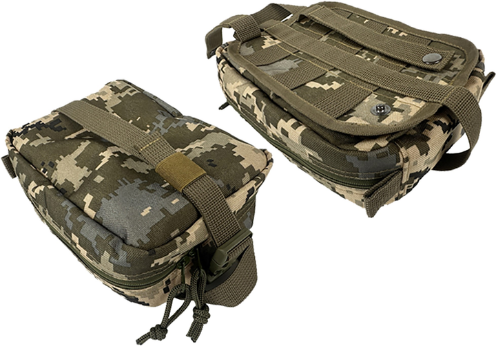 Подсумок аптечка быстросъемная EasyFit 1408-10 тактическая MOLLE пиксель для РПС, разгрузки или жилет (56002980) - изображение 2