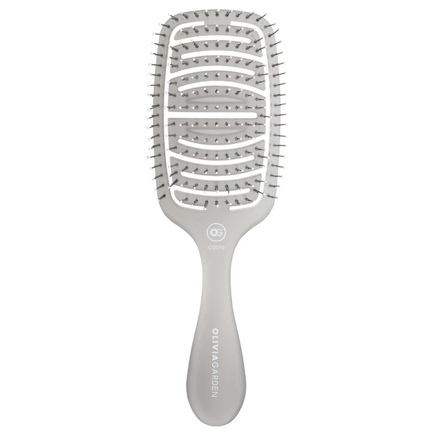 Щетка Olivia Garden iDetangle Essential Care Flex Medium Hair Bristles Ice Grey - Фото 1 Щетка Olivia Garden iDetangle Essential Care Flex Medium Hair Bristles Ice Grey - изображение 1