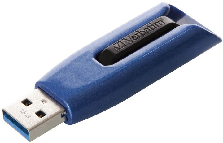 Pendrive Verbatim V3 Max 32GB USB 3.0 Blue Bulk (0023942588139) - obraz 3