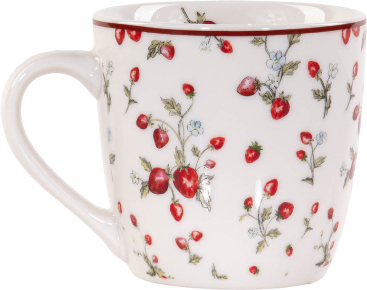 Kubek na herbatę Boltze Emily z wzorem w poziomki 250 ml (5902973441796) - obraz 3