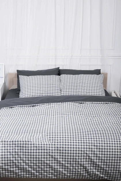 Підковдра Moon&Star Ranforce Elite Gray Square King Size 220 x 240 см (MS-870000419) - Фото 6 Підковдра Moon&Star Ranforce Elite Gray Square King Size 220 x 240 см (MS-870000419) - изображение 6