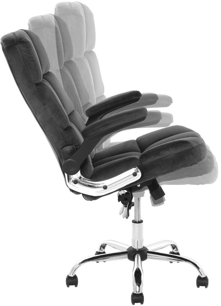 Fotel biurowy OTE Hermes Szary (OTE-FOT-HERMES-VELVET-GREY) - obraz 4