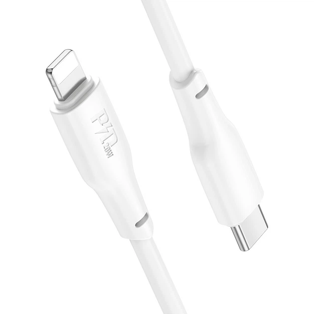 Дата кабель Hoco X93 Force Type-C to Lightning 20W (1m) White - Фото 5 Дата кабель Hoco X93 Force Type-C to Lightning 20W (1m) White - зображення 5