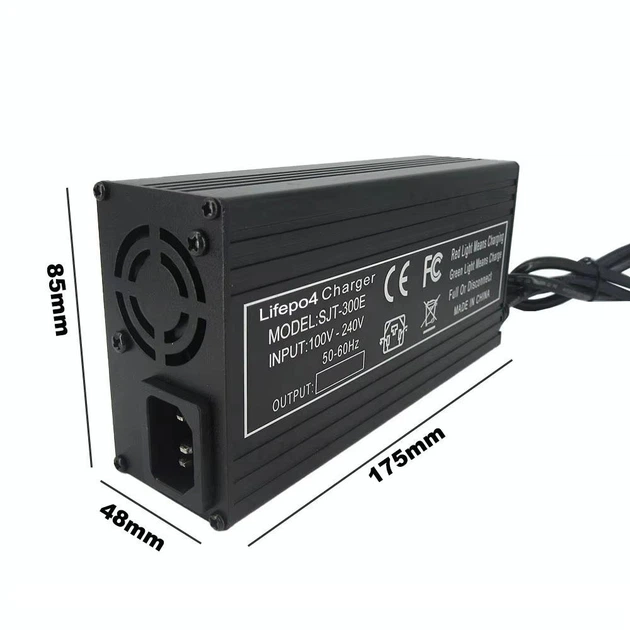 Быстрая зарядка для аккумуляторов LiFePO4 12V 20A 14.6V зарядное устройство в металлическом корпусе с охлаждениям. - изображение 2